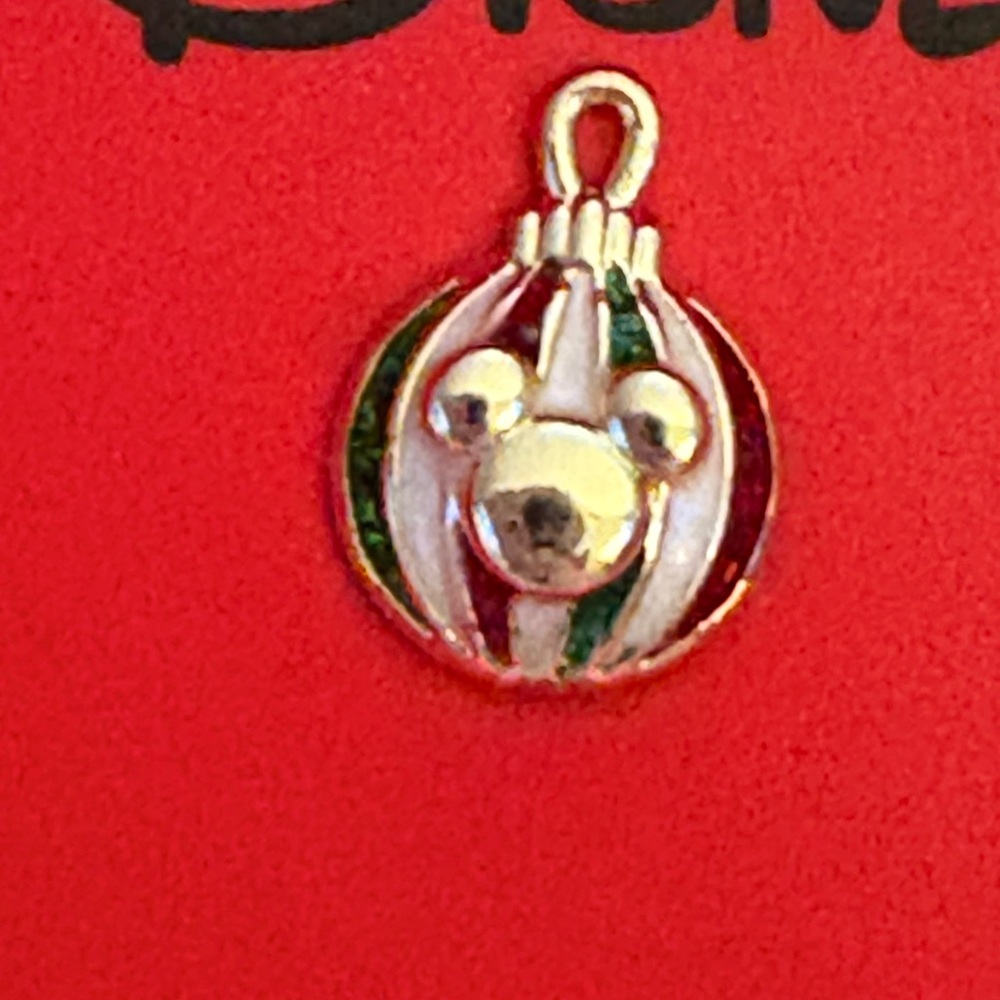 BaubleBar Disney Holiday Earrings - Gold, Green, Multicolor - Picture 5 of 5